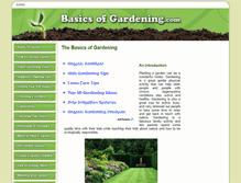 Tablet Screenshot of basicsofgardening.com